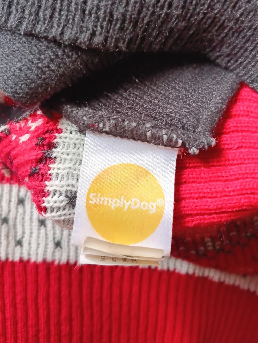 ❤️ SimplyDog Christmas Santa Knit Sweater Medium Pets Dog Winter Holiday Red